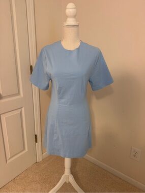 Abercrombie & Fitch Baby Blue Short Sleeve Shift Dress